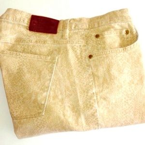 Ralph Lauren Snake Skin Print Straight Leg Jeans. Size 14